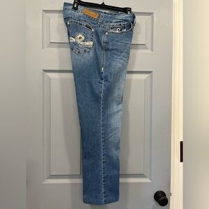 Chic Blue Wide Leg Flare Jeans